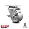 Service Caster 3 Inch Semi Steel Cast Iron Wheel Swivel Top Plate Caster with Brake SCC SCC-20S315-SSR-TLB-TP2